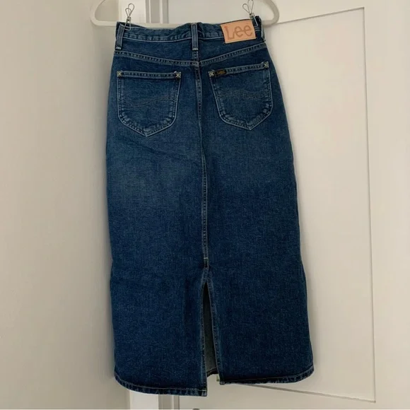 Vintage Lee Denim Maxi Skirt Japan - Picture 4 of 6